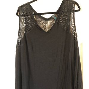 Black lace tank top